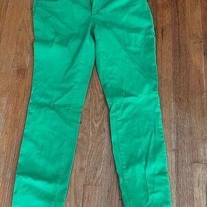 Crown & Ivy Vibrant Green Straight Leg Women's Jeans